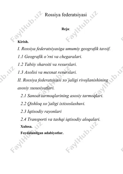 rossiya federatsiyasi — DOC