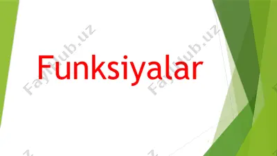 funksiyalar — PPTX