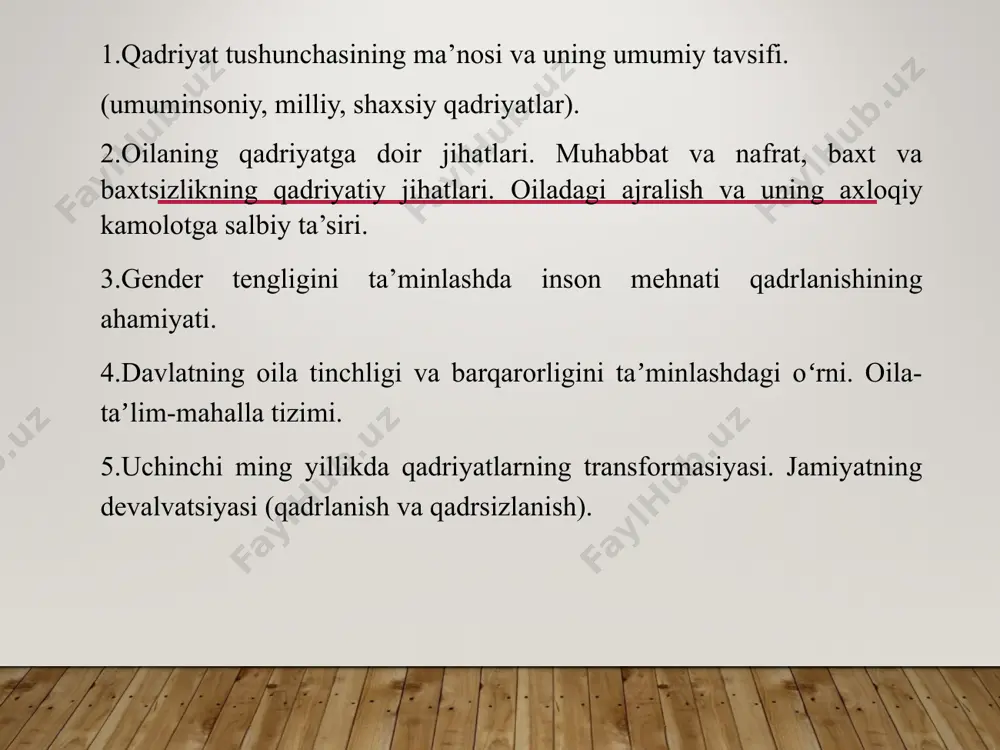 mmo o‘sha davrda qadriyat borliq bilan ayniylashtirilgan, qadriyatga xos bo‘lgan xususiyatlar esa uning mazmuniga kiritilgan. masalan, zardo‘sht, moniy, suqrot va platon uchun yaxshilik va adolat kabi qadriyatlar haqiqiy borliqning bosh mezonlari hisoblangan. bundan tashqari, qadimgi faylasuflar qadriyatlarni tasniflashga harakat qilganlar. xususan, moniy zulmat va ziyo dunyosi mavjud, birinchi dunyoda adolatsizlik, zulm, zo‘ravonlik, ikkinchisida esa abadiy, yengilmas doimiy qadriyatlar hukm suradi deb hisoblaydi yangi davrda qadriyatlar haqidagi ta'limotga nisbatan yondashuvlar ratsionalizm nuqtai nazaridan tavsiflana boshlanganki, bu hol fanning rivojlanishi va yangi ijtimoiy munosabatlarning shakllanishi bilan izohlanadi. bu davrda qadriyatlar va ularning mezonlari muammosi rene dekart, benedikt (barux) spinoza, klod adrian gelvetsiy, pol anri golbax, sharqda a. avloniy, a.donish, furqat, muqumiy va boshqa mutafakkirlarning asarlarida o‘z aksini topgan a.avloniy ”turkiy guliston yohud axloq” asarida “yaxshi xulqlar- muhabbat, yaxshilik, adolat, haqiqat, shijoat, ibrat kabi ijobiy qadriyatlarni va razolat, g‘iybat, jaholat, adovat kabi “yomon xulqlar”ni farqlaydi. xx asrda o‘zbek faylasufi said shermuxamedov avloniy g‘oyasini …