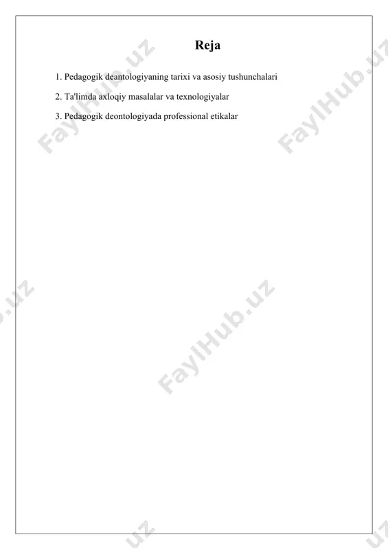 a o'zlarining talabalari, ota-onalari va jamiyatga bo'lgan mas'uliyatini o'z ichiga oladi va professional standartlarni saqlashni, ijobiy ta'lim muhitini yaratishni talab etadi. pedagogik deantologiyaning ahamiyati o'qituvchilar uchun axloqiy qarorlar qabul qilishda asos bo'ladi. o'qituvchilar ko'pincha talabalarga, ota-onalarga va jamiyatga bo'lgan mas'uliyatlarini muvozanatlashni talab qiladigan muammolar bilan duch keladilar. deontologik tamoyillarga rioya etish orqali o'qituvchilar o'z sinflarida ishonch, hurmat va yaxlitlikni rivojlantirishi mumkin. shuningdek, pedagogik deontologiya o'qituvchilarni tayyorlash dasturlariga, ta'lim siyosatiga va ta'lim sifatiga ham ta'sir ko'rsatadi. hozirgi tadqiqot holatiga kelsak, pedagogik deantologiya bo'yicha o'tkazilgan so'nggi tadqiqotlar axloqiy masalalar, texnologiyaning ta'limdagi roli, madaniy sezgirlikning ahamiyati va o'qituvchilar uchun aks ettirish amaliyotining muhimligini o'rganishga qaratilgan. bu sohada yetakchi tadqiqotchilar etik ta'limni rivojlantirish uchun asosiy tushunchalarni va ramkalarni ishlab chiqayotgan ta'lim nazariyotchilari va etikistlardan iboratdir. dunyo bo'ylab ta'lim muassasalari axloqiy ta'limni o'qituvchi tayyorlash dasturlariga kiritishga harakat qilmoqda. biroq, bu sohadagi bir qator muammolar mavjud. eng katta muammo sifatida, pedagogik etikaga oid umumiy qabul qilingan …