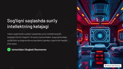 sog'liqni saqlashda sun'iy intellektning kelajagi — PDF