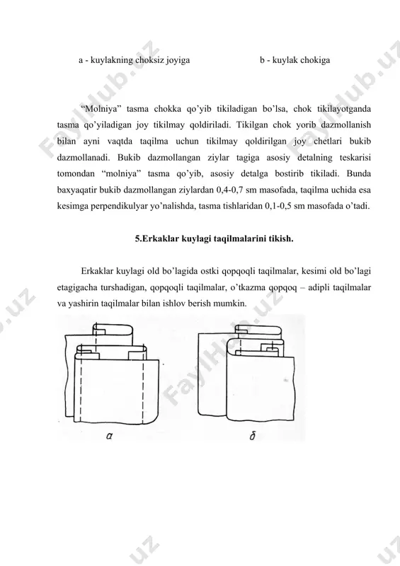 ayollar va erkaklar kuylagi taqilmalarini tikish - Page 5