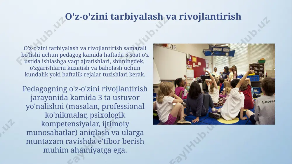 tarbiyachilarning shaxsi va faoliyatining o'ziga xos xususiyatlari - Page 5