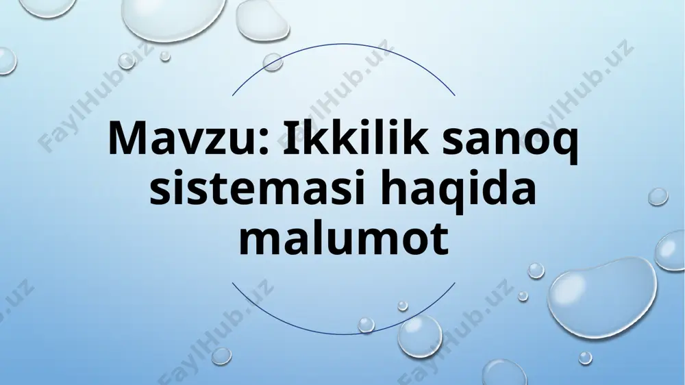 gi raqamlar sonidan bitta kam miqdor (chunki birinchi razryad 0 (nol) dan boshlangan). 1-misol. ikkilik sanoq sistemasidagi 101110 sonni o'nlik sanoq sistemasiga o'tkazing. yechish: yuqoridagi formulaga muvofiq o'nlik sanoq sistemasidagi sonlarni ikkilik sanoq sistemasiga o'tkazish uchun berilgan son o'tkaziladigan sanoq sistema asosiga natija 1 ga teng bo'lguncha ketma-ket bo'linadi va qoldiqlar o'ngdan chapga qarab yoziladi. bolalar bog‘chasida va boshlang‘ich sinflarda matematika fani o‘rgatilishi orasidagi uzviylik. bolalarda elementar matematik tasavvurlarni rivojlantirish vazifalari va bolalar bog‘chasida arifmetika asoslarini tarkib toptirish, miqdor, makon va zamonga oid tasavvurlarni rivojlantirish o‘qitishning asosiy shartidir. har bir mashg‘ulotda tarbiyachi mavzu mazmunining asosiy masalalari va uni darsda ishlash metodikasini ochib beradi. bunda shuni nazarda tutish kerakki, berilayotgan tavsiyalar, odatda, bolalarga berilishi kerak bo‘lgan topshiriqlar, mashqlar, savollarning tipik namunalaridir. bunday mashqlar sonini o‘qituvchi sinf bilan ishlashning aniq shart-sharoitlarini hisobga olib, mustaqil ravishda aniqlashi kerak. katta guruhladi bolalar o‘qitishda didaktik ko‘rsatma materiallardan keng foydalanish xarakterlidir. amaliy ishlar, ko‘rgazma tashkil qilish …