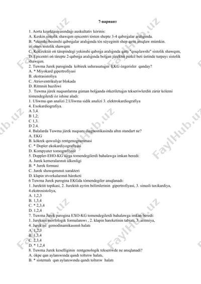 cardiovascular diagnostic tool — DOC