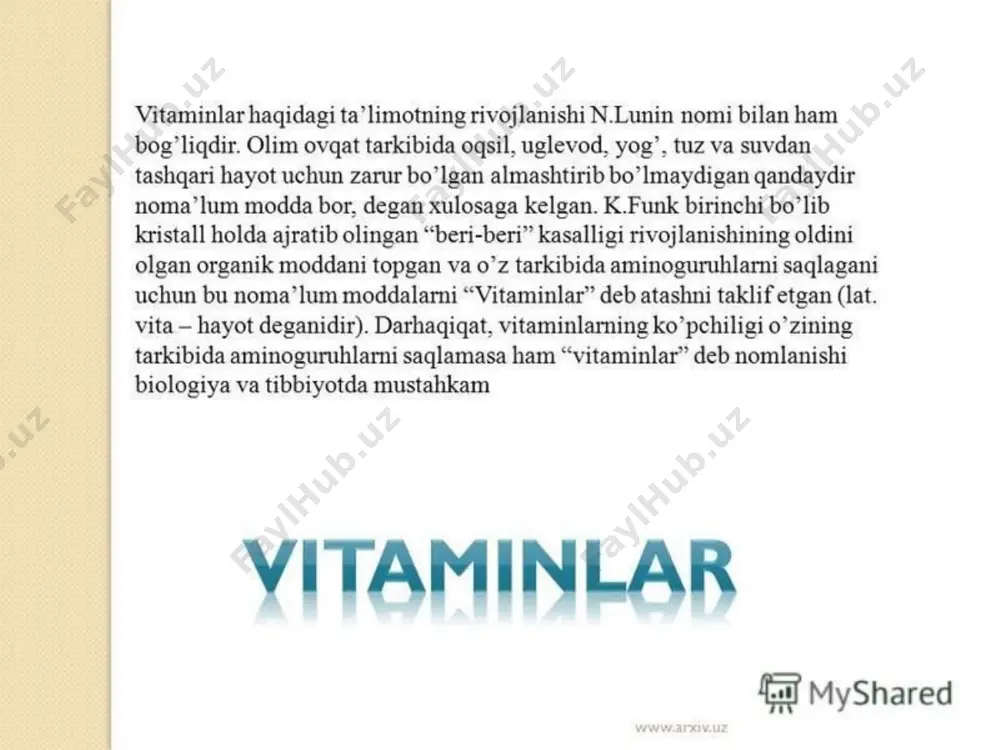 vitaminlarning biokimyoviy roli - Page 5