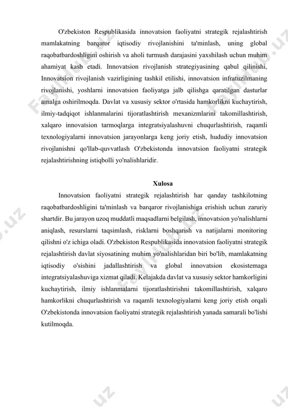"innovatsion faoliyatni strategik rejalashtirish" - Page 5