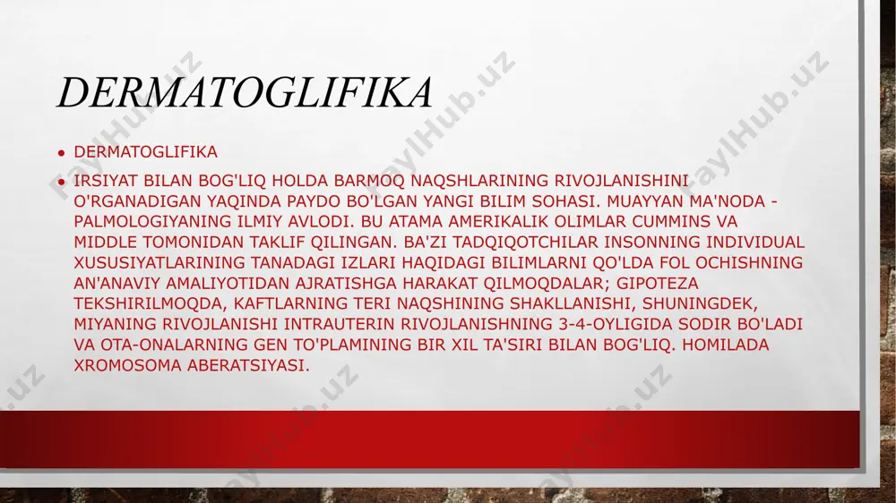 otda yaxshi natijalarga erishing. ark (ark) to'lqinga o'xshaydi va amaliylik, muvozanat, ishonchlilik foydasiga guvohlik beradi. bu qanday qilishni biladigan va qo'llari bilan ishlashni yaxshi ko'radigan hunarmandni ajratib turadi. barmoqlardagi bir nechta yoylarning egasi pulni to'g'ri investitsiyalashga muvaffaq bo'ladi. tuproqlilik, past umumiy intellekt. cheklov, ishonchlilik, realizm, qat'iyatlilik. o'zini himoya qilish hissi. bir juftlikda ular ilmoqli naqshli odamni izlashlari yaxshiroqdir. kuchli ko'tarilgan pastadir - kuchlanish. kaft terisidagi naqshlarni o’rganish. chodir shaklidagi yoy (chodir ark) o'rtasida vertikal chiziq bor, go'yo uni ikki qismga ajratadi. oddiy yoyning xususiyatlariga u sezgirlik va idealizmni qo'shadi. amaliylik ishtiyoq bilan uyg'unlashadi. impulsivlik, impuls, tuyg'u. halqalar tez-tez uchraydi va shuning uchun umumiylikni aks ettiradi. oddiy muhrga ega barmoq bu sohada odamning o'rtacha qobiliyatga ega ekanligini anglatadi. shu bilan birga, u xushmuomala, muloqot qilish oson va hayotga yaxshi moslashadi. asab tizimi labildir. uning muvaffaqiyati aql-idrokda emas, balki muloqotda, hayotga konformistik munosabatda. ochiqlik, iliqlik, yaxshi tabiat, moslashuvchanlik, do'stlik, kollektivizm. ammo qobiliyat …