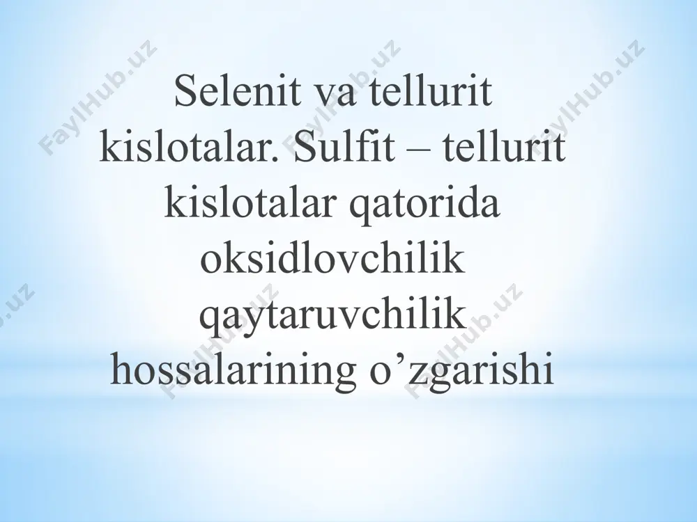 selenit va tellurit kislotalar - Page 2