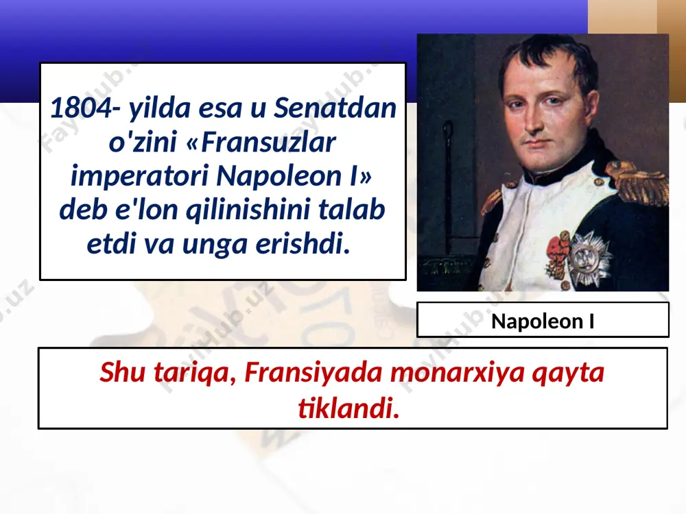 fransiyada birinchi imperiya va uning halokati. 8- sinf - Page 3