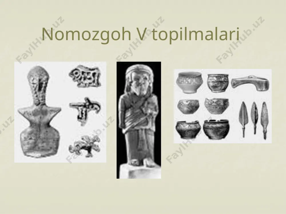 langan. jarqo`ton 3500 uil muqaddam surxondaryodagi sherobod tumani hududidan o’tgan sherobod daryosining qo’hna o’zani bo’stonsoy yoqasida joylashgan 100 gektar maydonda joylashgan uy-joylar va qadimgi qabristonlardan iborat. sahar “arki a’lo” (maydoni 3 ga atrofida) va “shahriston” dan iborat. jarqo`tondan bronza idishlar, xanjarlar, pichoqlar, zeb-ziynat buyumlari, sopol idishlar va chaqmoqtoshdan ishlangan nayza paykonlari topilgan. surxondaryodan topilgan mullalitepa, mullali qabri, qiziljartepa, qizilsuv va bo`yrachi 1 tepalari ham bronza davriga oid yodgorliklardir. jarqo’ton. sopol parchalaridagi bitiklar image2.jpeg image3.jpeg image4.jpeg image5.png image6.jpeg image7.png image8.jpeg image9.png image10.png image11.jpeg image12.png image13.png image14.jpeg image15.jpeg image16.jpeg image17.png image18.png image19.png image20.png image21.jpeg image22.jpeg image1.jpeg /docprops/thumbnail.jpeg