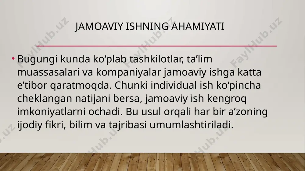 jamoada ishlash va uning afzalliklari - Page 4