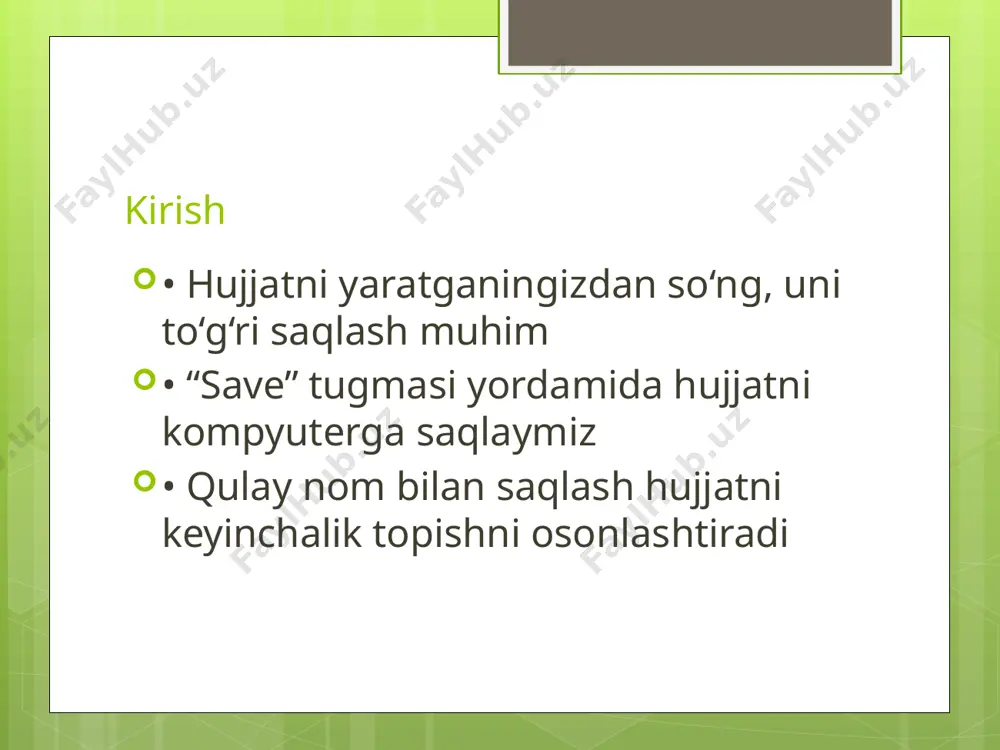 save tugmasi va hujjatni qulay nom bilan saqlash - Page 2