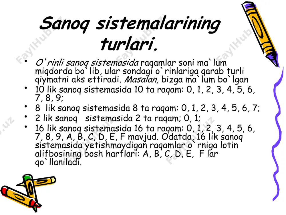 turli sanoq sistemalari va ularning ishlash asoslari - Page 4