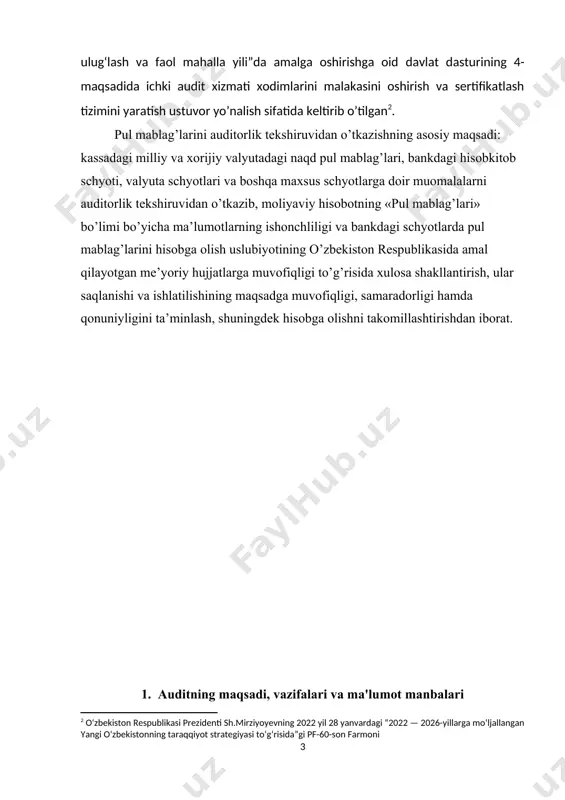 oblar hamda tadbirkorlik faoliyatini amalga oshirish bilan bog`liq fuqarolar ishtirokidagi hisob-kitoblar bank muassasalari orqali faqat naqd pulsiz amalga oshiriladi. tashkilotlar tomonidan bank muassasalaridan olingan naqd pullar qanday maqsadlar uchun olingan bo`lsa, faqat shunga sarflanadi. tashkilotlar o`z kassasida kassadagi naqd pullar qoldig`i limitlari doirasida naqd pullarga ega bo`lishlari mumkin. kassalardagi naqd pullar qoldig`i limitlari va tushumni ishlatish me'yorlarini bank muassasalari ushbu tashkilotlar rahbarlari bilan kelishgan holda belgilaydi. ichki ishlar vazirligi, mudofaa vazirligi, milliy xavfsizlik xizmati va favqulodda vaziyatlar vazirligi organlari bundan mustasno. zarur bo`lgan hollarda ko`rsatilgan limitlar qayta ko`rib chiqilishi mumkin. mulkchilik shaklidan qat'iy nazar savdo va maishiy xizmatlar sohasi tashkilotlarining tushumdan ish haqi, pensiya va nafaqalar to`lashga foydalanishlari man etiladi»[footnoteref:3]. [3: yuridik shaxslar tomonidan kassa operatsiyalarini yuritish qoidalari». o’zr markaziy banki boshqaruvi tomonidan 1998-yil 24-yanvarda 376-son (1/16-son bayonnoma) bilan tasdiqlangan. mazkur qoidalarga quyidagilarga muvofiq o’zgartirishlar kiritilgan: o’zr av 30.07.1999 y. 565-1-son bilan ro’yxatga olingan 1-son qo’shimcha, o’zr av 14.12.1999 y. …