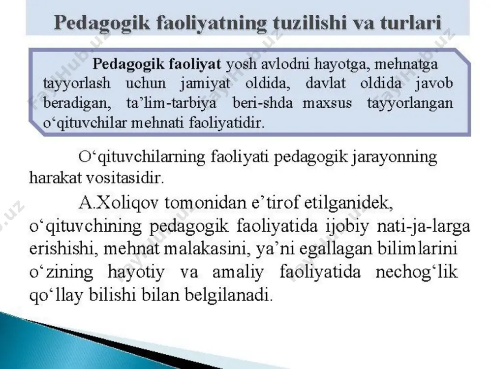 pedagogik faoliyatning tuzilishi va turlari - Page 3