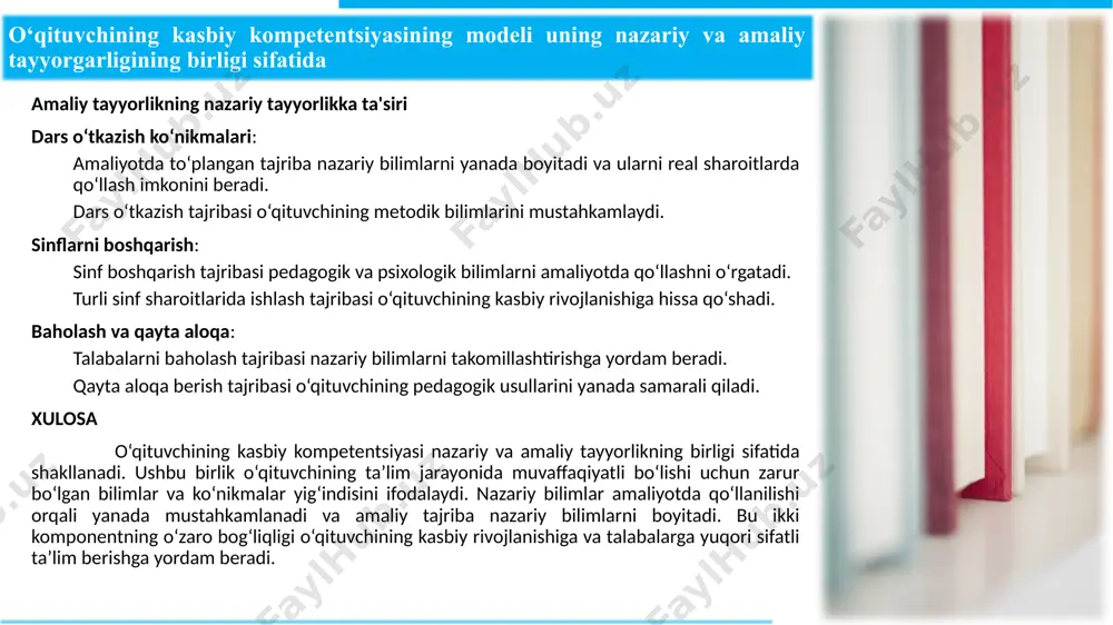 o‘qituvchining kasbiy kompetentsiyasi - Page 5