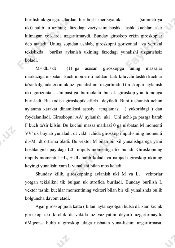 moddiy nuqta va moddiy nuqtalar tizimining impuls momеnti - Page 5