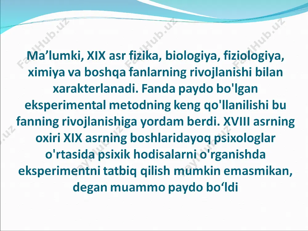 a emas balki yagona pedologiya fani doirasida o’rganish kerak, deb hisoblagan. bixeviorizmning paydo bo’lishi va rivojlanishi bixeviorizm– amerika psixologiya fanida alohida yo’nalish sifatida xx asrning boshlarida paydo bo’ldi. bixeviorizmda tadqiqot predmeti sifatida xulq o’rganilgan (behavior, inglizcha xulq). xulqiy reaksiyalarni o’rganish bilan ko’plab tadqiqotchilar shug’ullanishgan, ular orasida taniqlilari: d. b. uotson, e. torndayk va f. b. skinnerlar hisoblanadi. uotson djon brodes (1878 – 1958), amerikalik psixolog, bixeviorizmning asoschisi. 1913 yili d. uotson “psixologiya bixeviorist nuqtai nazarida” nomli maqola e’lon qiladi, bu maqola psixologiyada yangi yo’nalishning o’ziga xos manifesti bo’lib qoldi. d. uotsonning ”psychological review” jurnalida shu maqolasining e’lon qilinishini bixeviorizmning paydo bo’lish sanasi, deb qabul qilingan. ushbu maqolada d. uotson xulqni organizmning tashqi stimullarga reaksiyasi sifatida ko’rib chiqish kerakligini taxmin qilib, xulqiy tadqiqotlar o’tkazish zarurati haqidagi fikrni bayon qildi. torndayk edvard (1874 – 1949), amerikalik psixolog. e. torndayk hayvonlar ustida o’tkazgan eksperimental tadqiqotlarida o’zi yasagan turlicha murakkablik darajasiga ega bo’lgan qurilma, …