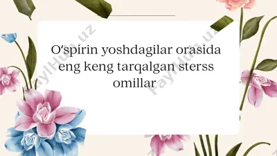 stress haqida tushuncha — PPTX