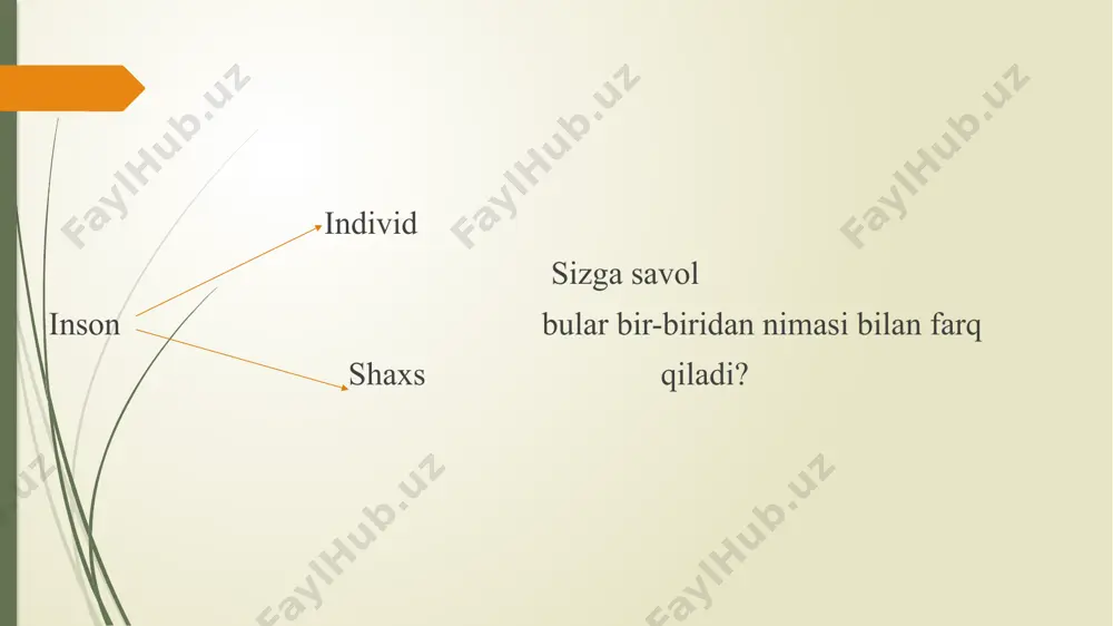 ologik nuqtayi nazarda asoslaydilar. ular rivojlanishni faqat miqdoriy o'zgarishdan iborat, deb qaraydilar. naslning rolini absolyutlashtirib, uni inson taqdirida hal qiluvchi ahamiyatga ega deb biladilar. demak, bir guruh xorijiy olimlar rivojlanishni biologik (nasliy) omilga bog'laydilar. biologik oqimga qarshi falsafiy oqim vakillari rivojlanishni ijtimoiy omil bilan belgilaydilar. bu oqim vakillari bola shaxsining jismoniy psixik rivojlanishi u yashaydigan muhitga bog'liq deb ko'rsatadilar. muhit axborot vositalari geografik tashqi muhit oila ekologik muhit tabiat yashash joyi bobo-buvi ota-ona mikro makro muhit deganda odam yashaydigan sharoitdagi barcha tashqi ta'sir tushuniladi. shu nuqtayi nazardan tarbiya tufayli bolani o'zi yashaydigan ijtimoiy sharoitga moslashtirish mumkin, degan xulosa kelib chiqadi. ular ijtimoiy muhitning rolini hal qiluvchi omil deb hisoblaydilar. demak, odam bolasining shaxs sifatida rivojlanib, taraqqiy etib borishi, uning shaxs bo'lib kamolga yetishida nasl (biologik omil), ijtimoiy muhit (bola yashaydigan sharoit), shuningdek, maqsadga muvofiq amalga oshadigan tarbiya ham birdek ahamiyatga ega. bu omillarning ta'sirini aniqlashda ilg'or pedagogik olimlar, psixolog va …