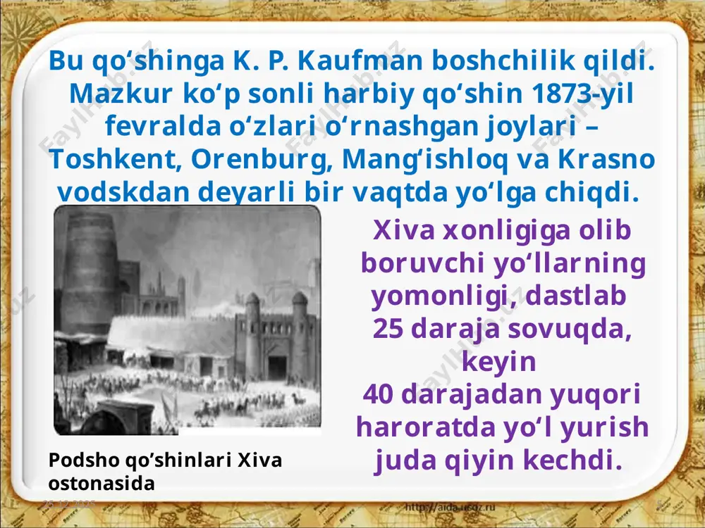 xiva xonligi ustidan rossiya imperiyasi protektoratining o‘rnatilishi 9 -sinf - Page 5