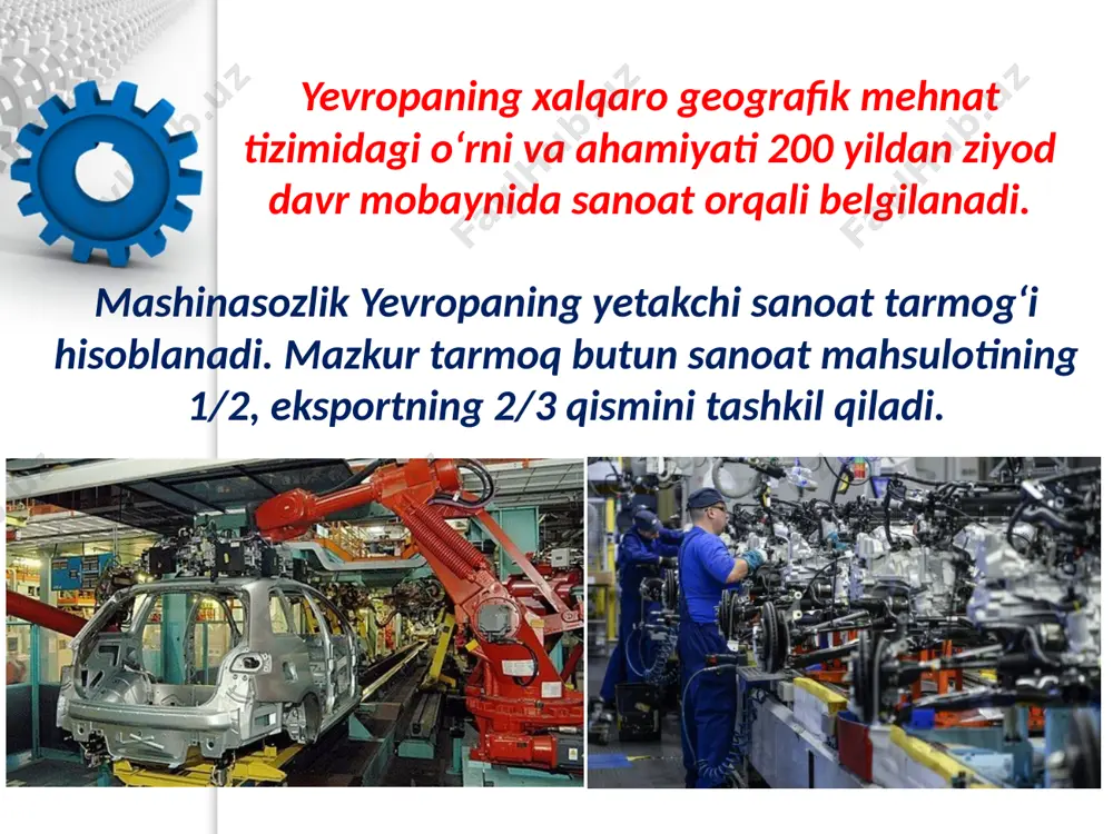 yevropa sanoati va qishloq xo‘jaligi . 9 - sinf - Page 3