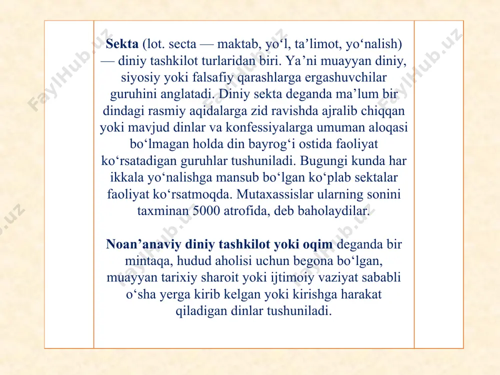 an islom rahbarlari aksariyat musulmonlarning o’z milliy va madaniy tengligini himoya qilgani holda siyosiy tuzum, madaniyat, demokratiya modellarining g’arbga xos namunalariga ergashishni istamasligidan foydalanishga intiladilar. hozirgi davrda islomiylashish jarayoni siyosiylashgan islom g’arb qadriyatlarini (g’arbcha hayot tarzi, siyosiy tartiblar, siyosiy tuzum tamoyillarini) xushlamaydi, unga xos narsa yuqori siyosiy faollik va vazifalarni hal etishdagi murosasizlik, o’zining haqligini isbotlash uchun kuch ishlatish usullarini qo’llashdir. jazoir, livan va misr islomchilari jamiyat va hokimiyatni o’zlari tuzgan taraqqiyot dasturini qabul qildirish uchun ochiqdan-ochiq zo’ravonlik usulini qo’llaydilar. o’zbekistonda yangidan islomiylashish jarayoni diniy ekstremizmning keng tarkalishiga asosiy sabablar orasida siyosiy, ijtimoiy va iktisodiy muammolar borligini inobatga olgan holda, tashabbusiga binoan respublikamizda bir kator siyosiy, ijtimoiy va iktisodiy tadbirlar amalga oshirilmokda. birinchidan, vatanimizda demokratik institutlar va fuqarolik jamiyati kurish borasida ancha tadbirlar va ishlar olib borilmokda. ikkinchidan, faol ijtimoiy siyosat amalga oshirilmokda. uchinchidan, mamlakatning ishlab chikarish infrastukturasi rivojlanmokda. хalqaro krishnani anglash jamiyati. shrila bхaktivеdanta svami prabхupada nomi bilan tanilgan …