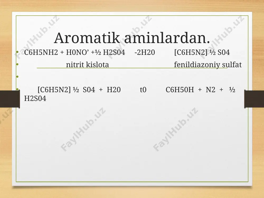 lar. ular katexin yoki ykoantosianlarni polimeri hisoblanadilar. ularni tuzilishini quyidagicha tasvirlash mumkin: e’tiboringiz uchun rahmat!!! image5.png image6.png image7.wmf image8.wmf image9.wmf image10.wmf image11.wmf image12.wmf image13.wmf image14.wmf image15.wmf image16.wmf image17.wmf image18.wmf image19.wmf image20.wmf image21.wmf image3.png image4.png h a l o h o h o h + + 8 % n a o h 3 2 0 - 3 5 0 0 c 0 2 n o h n o 2 0 2 n o h n o 2 n o 2 c h 3 c o o h k a = 1 , 8 . 1 0 - 5 k a = 8 , 3 . 1 0 - 5 k a = 4 , 2 . 1 0 - 1 2 , 6 - d i n i t r o p f e n o l 2 , 4 , 6 - t r i n i t r o …