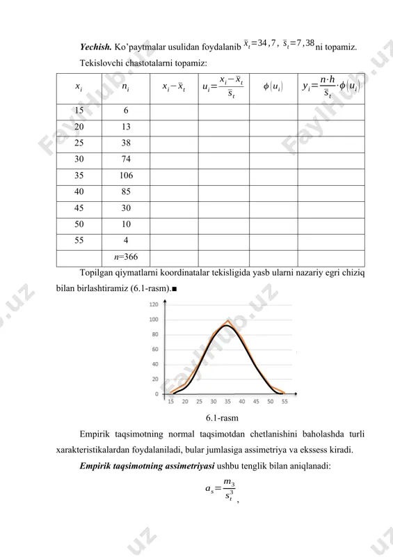 t i i v n x x n m = - = å 2 2 n h c x n n u n m k i i k i i k å å ÷ ø ö ç è æ - = = * ( ) c x h n n c n x n h n h c x n m t i i i i i - = ú û ù ê ë é - = ÷ ø ö ç è æ - = å å å 1 1 * 1 c h m x t + = * 1 k k k h m m × = ¢ * ( ) [ ] 2 2 * 1 * 2 h m m v t × - = h c x u i i - = i i n u 2 ( ) i i n u 2 1 …