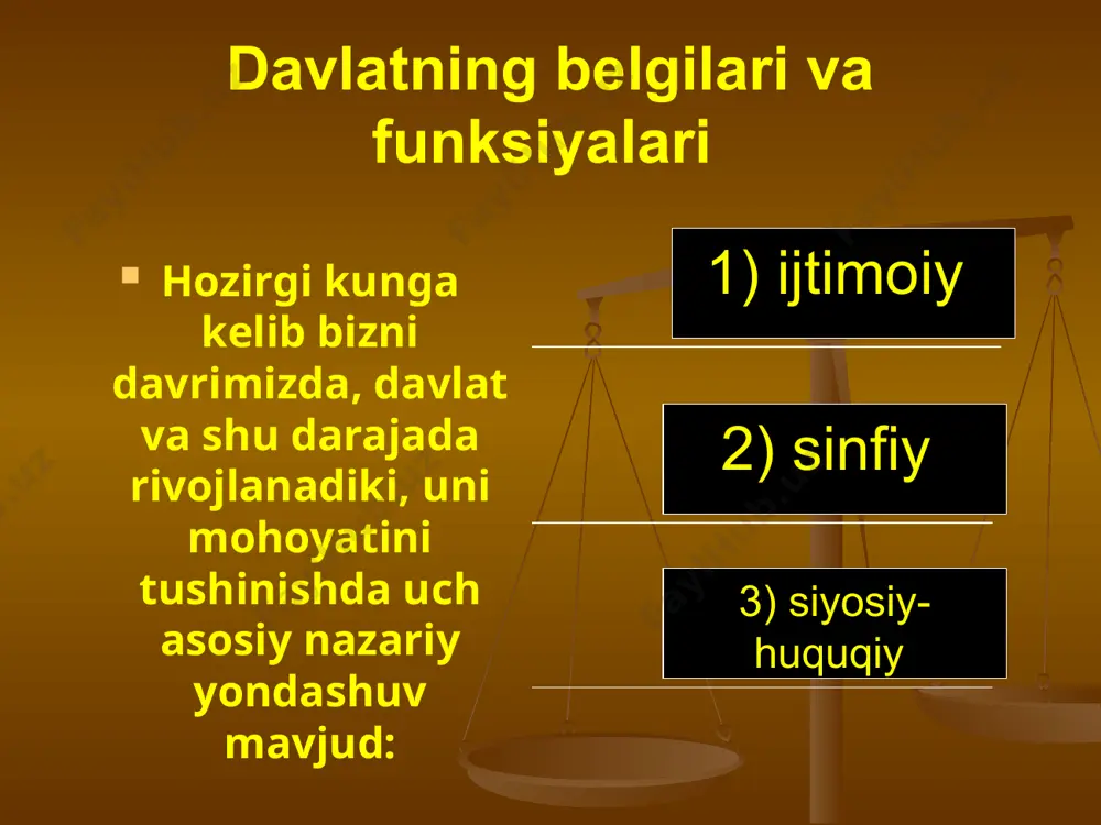 d, prokuratura, adliya, ichki ishlar idoralari va boshqalar, jamoat birlashmalari, mansabdor shaxslar va fuqarolar); 2) tatbiq qilinadigan normalarning mazmunini aniqlash uchun mantiqiy, grammatik, tarixiy va sistematik usullar qо`llaniladi; 3) tatbiq etilayotgan normalarning hamjmi bо`yicha va yuridik kuchiga qarab sharhlash. huquq normalarini sharhlash usullari. huquqni sharxlashning usuli – subyekt tomonidan huquqiy kо`rsatmalarga binoan aniqlikka erishish maqsadida ongga yoki xissiyotga asoslangan ravishda huquq normalarining mazmuni bilishning maxsus yо`llaridir. davlat va huquq nazariyasida “sharxlashning usuli”, “sharxlashning yо`llari” tushunchalari bir-biridan farq qiladi. sharxlash usuli – bilishning maxsus texnik usullari va yо`llarini о`z ichiga oluvchi kengroq tushunchadir. image1.jpeg image2.jpeg image3.jpeg image4.jpeg image5.jpeg image6.jpeg image7.png image8.jpeg image9.jpeg image10.jpeg image11.png image12.jpeg image13.jpeg image14.jpeg image15.png image16.png image17.jpeg image18.jpeg image19.png /docprops/thumbnail.jpeg