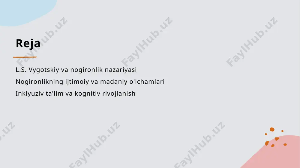 im muhitlari madaniy va ijtimoiy omillarni inobatga olgan holda inkluziv bo'lishi zarur. bu nogironlarni o'qitishda muhim ahamiyatga ega. vygotskiy nazariyasida inkluziv ta'limning roli va ahamiyati. 1 inklyuziv ta'limning mohiyati vygotskiy nazariyasida inkluziv ta'lim, barcha talabalarning o'zaro hamkorlikda o'qishi va rivojlanishini ta'minlash uchun muhimdir. 2 ta'limda ijtimoiy kontekst vygotskiy ijtimoiy kontekstni ta'lim jarayonining ajralmas qismi sifatida ko'radi, bu esa nogironlar uchun moslashuvchan muhit yaratadi. 3 kognitiv rivojlanish inkluziv ta'lim, talabalarning kognitiv qobiliyatlarini rivojlantirishga yordam beradi, bu esa ularning ijtimoiy va madaniy integratsiyasini kuchaytiradi. kognitiv rivojlanish va nogironlik: vygotskiyning nuqtai nazari. 1 kognitiv rivojlanish vygotskiy nazariyasiga ko'ra, kognitiv rivojlanish ijtimoiy o'zaro aloqalar orqali sodir bo'ladi, bu esa o'qitish jarayonini yanada samarali qiladi. 2 ijtimoiy o'zaro aloqa nogironlik holatida ijtimoiy o'zaro aloqa, bolalarning kognitiv rivojlanishini qo'llab-quvvatlaydi, chunki ular o'z tajribalarini boshqalar bilan baham ko'radilar. 3 ta'lim jarayoni vygotskiy nazariyasida ta'lim, nogiron bolalarning kognitiv qobiliyatlarini rivojlantirish uchun madaniyat va ijtimoiy kontekstni hisobga olgan holda …