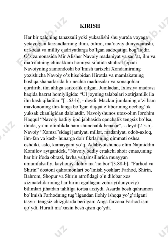 an kishilardan biri bo’lganligiga urg’u beradi hamda uning nomi tarix sahifalarda abadiy saqlanib qoladi,deb hisoblaydi. alisher navoiy orzu qilgan komil inson faqat ilmli bo’lish bilan qanaotlanib qolmaydi.uni yetuk inson sifatida ta’riflash unda saxiylik ,sabr-qanoat ,rostgo’ylik kabi sifatlar bo’lish kerak . alisher navoiyning hayoti va merosi yoshlarda umuminsoniy fazilatlarni tarbiyalashda bizga har tomonlama namuna bo`ladi. ulug` shoir o`zining ta’lim-tarbiyaga oid fikr-mulohazalari bilan barkamol avlod tarbiyasiga katta hissa qo`shdi, umuminsoniy fazilatlar to`g`risidagi fikrlari hozirgi davrimiz uchun ham muhimdir. har bir o`qituvchi-pedagog faoliyat yuritar ekan, berayotgan ta’lim-tarbiyasining yanada samarali bo`lishi uchun o`z ustida muttasil ishlashi, bilimini, mahoratini o`stirishi, o`quvchilar bilan bo`ladigan munosabatlarni puxta o`ylab, ularning ko`ngliga ozor yetkazmasdan ish olib borishi lozim. muomala madaniyati, o`zini tuta bilishini nazorat qilishi kerak. har bir tarbiyachining dunyoqarashi uning muomalasida namoyon bo`ladi. muomalaning asosiy vositasi – tildir. xalqimizda shunday naql bor “bola – shirin so`zning gadosi”. shunday ekan, tarbiyachi muomala jarayonida juda ehtiyotkor bo`lishi maqsadga muvofiqdir. alisher …