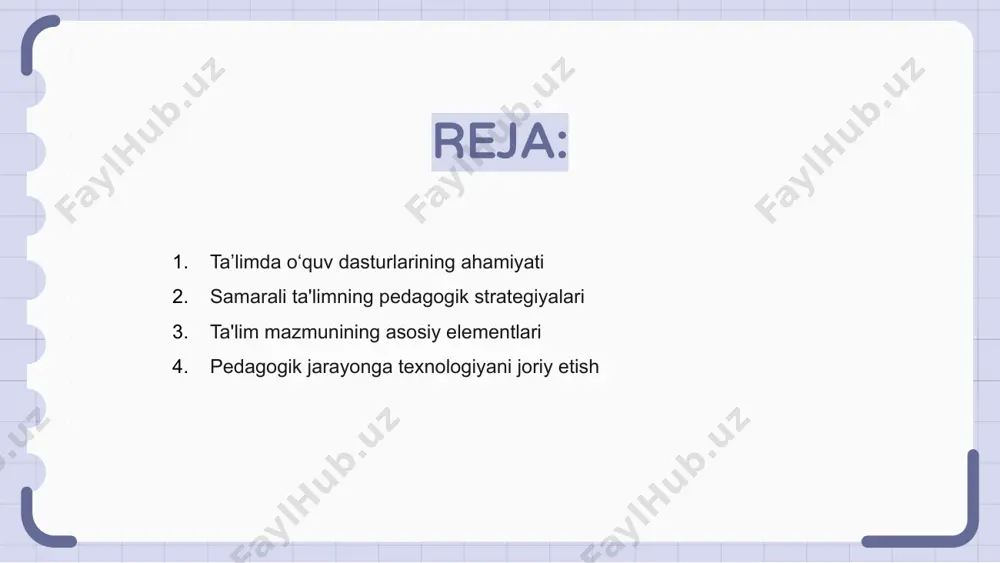 ali o'qituvchilar talabalarga o'zlarining akademik maqsadlariga erishishda yordam beradigan dinamik va samarali o'quv muhitini yaratishlari mumkin. pedagogik jarayonga texnologiyani joriy etish hozirgi zamonda pedagogik jarayonda ta’lim mazmuni rivojlanib, texnologiya integratsiyasini qamrab oldi. o'qituvchilar o'rganish tajribasi va faolligini oshirish uchun turli texnologik vositalarni o'z ichiga oladi. pedagogik jarayonga texnologiyani tatbiq etish orqali o‘qituvchilar o‘quvchilar uchun shaxsiy ta’lim imkoniyatlarini ta’minlay oladilar. bu har bir talabaning o‘ziga xos ehtiyojlari va ta’lim uslublarini inobatga olgan holda ta’limga individual yondashish imkonini beradi. bundan tashqari, pedagogik jarayonda texnologiyadan foydalanish talabalarda raqamli savodxonlik, tanqidiy fikrlash va muammolarni hal qilish kabi 21-asrning muhim ko'nikmalarini rivojlantirishga yordam beradi. bu ularni tez o'zgaruvchan, texnologiyaga asoslangan jamiyat talablariga tayyorlaydi. ta'limda tanqidiy fikrlash ko'nikmalarini rivojlantirish ta'lim tanqidiy fikrlash qobiliyatlarini rivojlantirishda hal qiluvchi rol o'ynaydi. bu o'quvchilarga ma'lumotni tahlil qilish, samarali fikr yuritish va asoslangan qarorlar qabul qilish imkonini beradi. pedagogik jarayonda mustaqil fikrlash va muammoni hal qilish qobiliyatini tarbiyalash muhimligi ta'kidlanadi. bu …