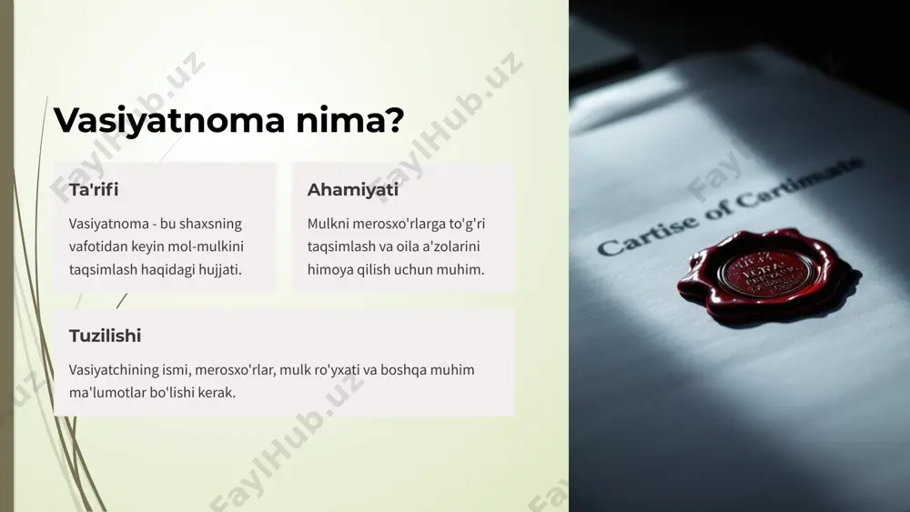 vasiyatnoma va dalolatnoma tushunchalari - Page 3