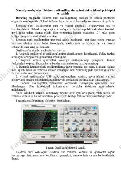 elektron nurli ossillograf — PDF