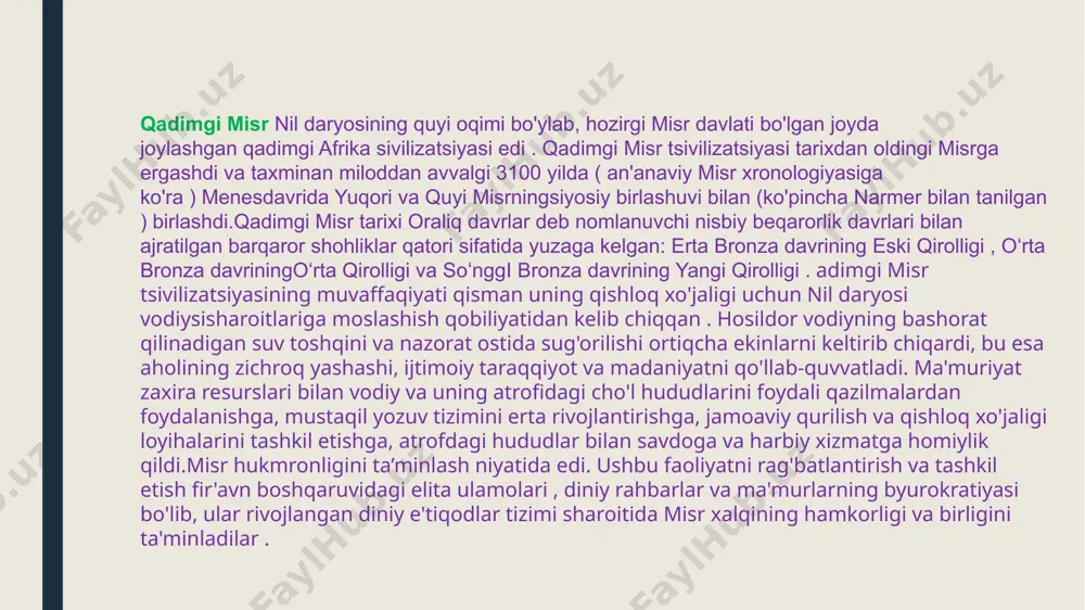 egishli yoki undan olingan bo'lishi mumkin . ovchilar palitrasi , miloddan avvalgi 3100 yil erkak va xodimlarning bir turi tasvirlangan marosim palitrasining parchasi, taxminan. miloddan avvalgi 3200–3100 yillar odatdagi naqada iii silindrsimon idish yovvoyi hayvonlar qatorlari bilan bezatilgan soch taroqlari miloddan avvalgi 3200-3100 yillar, naqada iii naqada iii kemasi naqada iii ko`zasi g'azallar bilan bezatilgan odatiy naqada ii ko'zasi jang maydoni palitrasi, ehtimol , miloddan avvalgi 3100-yillarda naqada iii davridagi misr hukmdorlari tomonidan buto-maadi madaniyati odamlariga bo'ysunishini ko'rsatadi . narmer palitrasi , yuqori va quyi misrning birlashishini belgilash uchun o'ylangan; tepadagi ma'buda batning tasvirlariga , shuningdek, markaziy o'zaro bog'langan tasvirni tashkil etgan. tadqiqot 3200 yil avval , bronza davri oxirida yirik tsivilizatsiyalar qulashi ortidan misr va o'rta er dengizi tarixining kam o'rganilgan davriga oydinlik kiritadi. tadqiqotchilarning ta'kidlashicha, bu "qorong'u asr"da ham xalqaro savdo aloqalari butunlay uzilmagani va aslida misrda badiiy va madaniy o'zgarishlarni kuchaytirishga yordam berganini ta'kidlaydi. journal of archaeological …