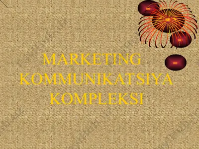 marketing kommunikatsiya kompleksi — PPT