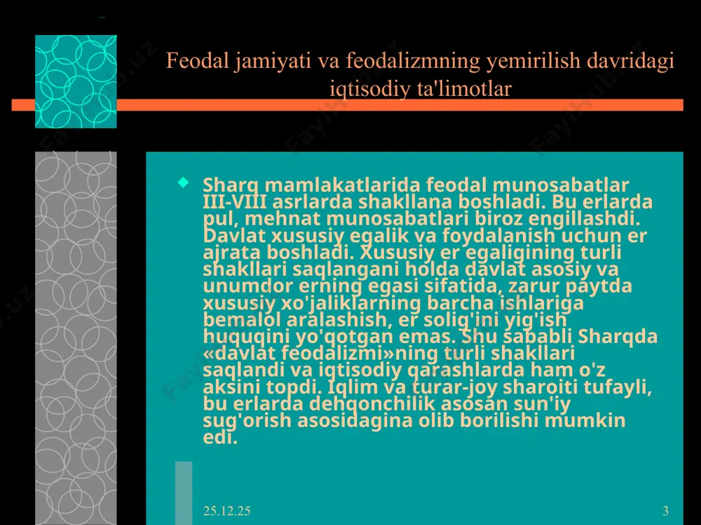 osiy vazifa qilib qo'yilgan. olim: «insonga xos bo'lgan jihatlarga yashash uchun mablag', narsa topishga intilish, bu uchun mehnat qilish zaruriyati ham kiradi», deb yozadi. davlatning yashash davr va bosqichlari keltiriladi, u beshga bo'linadi va nihoyatda ibratlidir. mehnat qilinmasa «bozor munosabati ham barham topadi». * * iqtisodiy g'oya «davlatning kuchi va qudrati, aholining soni boylik va farovonlikka bog'liqdir», deb yozadi olim. soliqlar zarurligi uqtiriladi, soliqlar yana aholining o'ziga qaytib keladi. «aholining boylik manbaini bozor va savdo munosabatlari tashkil etadi», deganda olim xuddi bugungi iqtisodiy g'oyani qo'llab-quvvatlaydi. merkantilistik g'oya klassik maktab fikrlari bilan to'ldiriladi. «savdogar moliga narx qo'yishda barcha sarf-xarajatlarni hisoblab narx yozadi». olimning bexosiyat, mevasiz daraxtlar ekishdan chetlanish haqidagi fikri ham qimmatlidir. soliqlarni faqat davlat, ayrim hukmdorlar foydasiga yig'ish jamiyat tanazzumiga olib kelishi aytiladi. * * mehnat unumdorligining o'sishi ibn xaldun dastlab birgalikda «ishlab chiqarish» faoliyatiga katta e'tibor berdi, jamiyat moddiy qiymatlar «ishlab chiqaruvchilar» jamoasidan iborat deydi. u «odamning kelib chiqishida …