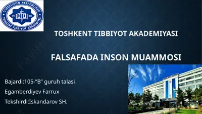 falsafada inson muammosi — PPTX