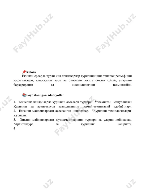 sayoz chuqirlikga qo’yiladigon poydevorlar turlari - Page 5