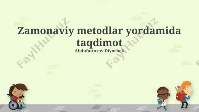 zamonaviy metodlar yordamida taqdimot — PPTX