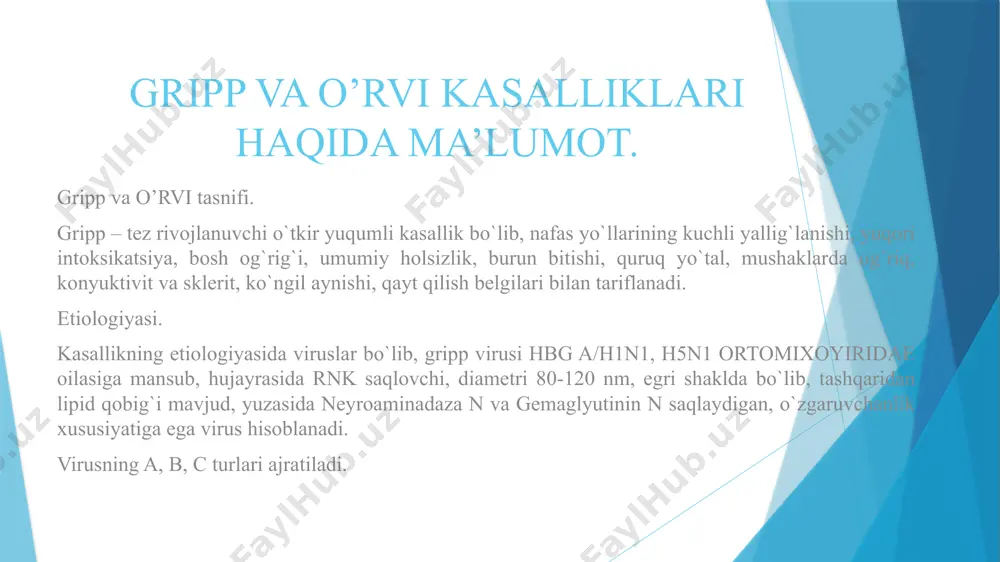 gripp va o’rvi kasalliklari tasnifi - Page 4