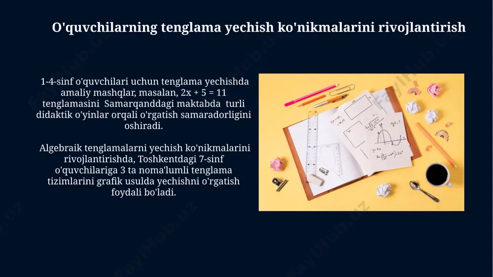 tenglama va uni yechishga oʻrgatish usullari - Page 5