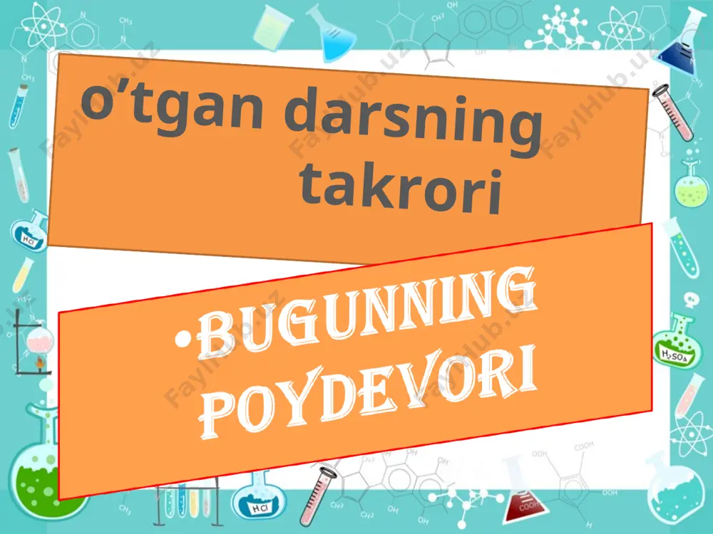 "tuzlarning olinishi va uning xossalari" mavzusidagi bir soatlik dars ishlanmasi - Page 5
