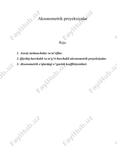 aksonometrik proyeksiyalar — DOC