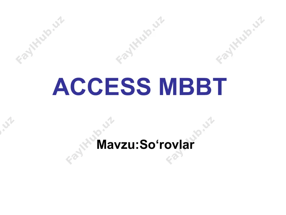 ma'lumotlar bazasi.access 2007 - Page 4