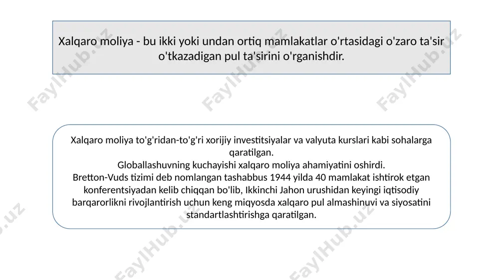 sh va ularga zarur xizmatlarni ko'rsatish orqali odamlarning qashshoqlikdan qochishi va yuqori turmush darajasiga erishish imkoniyatlarini yaratishdir. qashshoqlikka uchragan yoki boshqa yo'l bilan zaif bo'lganlar. 2009 yildan beri ifc loyihalari maqsad qilib qo'yilishi kutilayotgan rivojlanish maqsadlari to'plamiga e'tibor qaratdi. uning maqsadlari - oshirish barqaror qishloq xo'jaligi imkoniyatlar, takomillashtirish sog'liqni saqlash va ta'lim, uchun mablag 'olish imkoniyatini oshirish mikromoliyalash va biznes mijozlari, avans infratuzilma, kichik biznesga daromadlarini ko'paytirishga yordam berish va sarmoya kiritish iqlim sog'liq. xmk unga a'zo davlatlar tomonidan boshqariladi va boshqariladi, ammo o'zining odatdagi ish faoliyatini olib boradigan o'z rahbariyati va xodimlariga ega. bu korporatsiya kimning aktsiyadorlar ta'minlovchi a'zo hukumatlardir to'langan kapital va uning masalalari bo'yicha ovoz berish huquqiga ega. dastlab u jahon banki guruhi bilan moliyaviy jihatdan ko'proq integratsiyalashgan edi, ammo keyinchalik ifc alohida tashkil topdi va oxir-oqibat moliyaviy avtonom tashkilot sifatida ishlash va mustaqil investitsiya qarorlarini qabul qilish vakolatiga ega bo'ldi. ifc nodavlat notijorat tashkilotlarining tanqidiga uchraydi, …