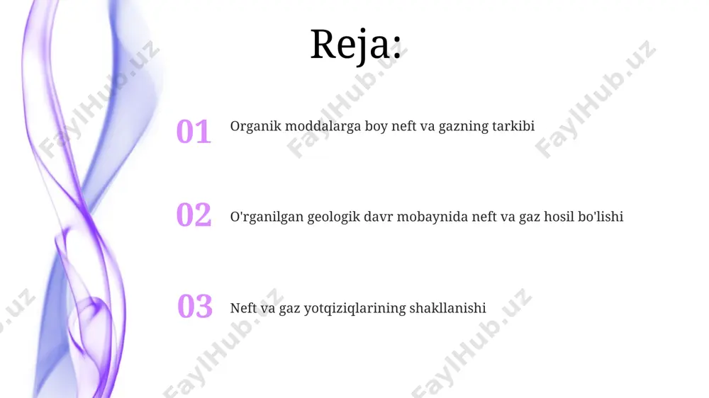 larni tashkil etadi, bu jarayon davomida organik moddalarning 20-60% neft va gazga aylanadi, masalan, kaspiy dengizi havzasida. tuzoqlarning shakllanishi va turlari aralash tuzoqlar, strukturaviy va stratigrafik xususiyatlarning birgalikdagi ta’siri natijasida hosil boʻladi, misol uchun, andijon viloyatining janubiy qismidagi neft va gaz konlarida qoʻshma tuzoqlar 3000 metr chuqurlikda katta zaxiralarni oʻzida jamlaydi. stratigrafik tuzoqlar, qatlamli choʻkindi jinslarning oʻzaro nosimmetrikligi tufayli vujudga keladi, masalan, oʻzbekistonning fargʻona vodiysi hududida 500 metrdan ortiq chuqurlikda uchraydigan qumtosh va gil qatlamlari gaz va neftni saqlashga qodir. xulosa va muhokama organik moddalarga boy qatlamning qalinligi (taxminan 50-150 metr) va uning yotqizilish sharoiti (anaerob muhit) neft va gazning hosil bo‘lishi va to‘planishi uchun muhim omillar hisoblanadi. misol uchun, kaspiy dengizi havzasida bunday konlar keng tarqalgan. o‘rganilgan geologik davr (masalan, yura davri) davomida dunyoning turli mintaqalarida, xususan, markaziy osiyo va yaqin sharqning 1000 metrdan ortiq chuqurlikdagi cho‘kindi jinslarida neft va gaz konlari hosil bo‘lgan. ekologik muammolar va ularning oldini …