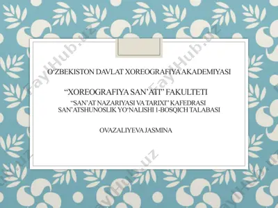 pyer boshanning hayoti — PPTX
